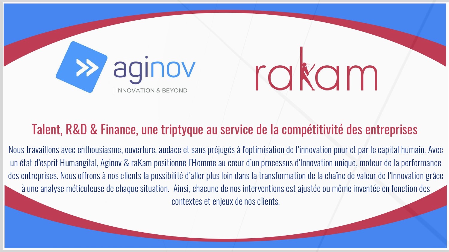 Partenariat stratégique entre AGINOV et raKam